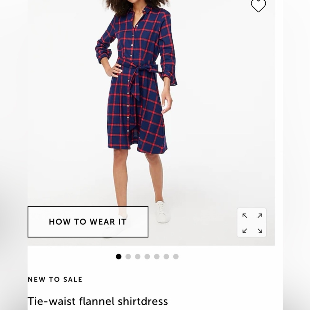 NWT J Crew Tie Waist Flannel Shirtdress 😍🤩